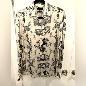 Zara | Roman inspired Silk shirt | Size Small